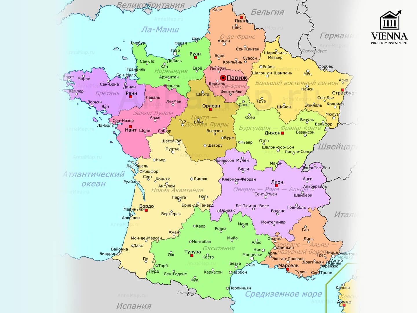 карта франции