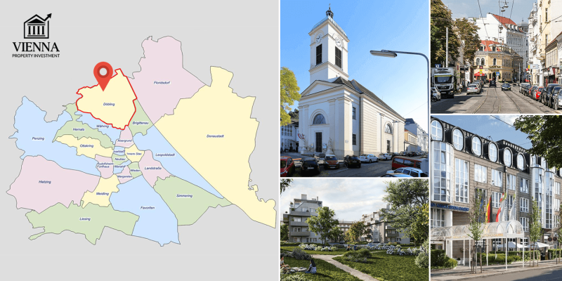 Distrikti i 19-të i Vjenës (Döbling) është një lagje e gjelbër dhe luksoze.