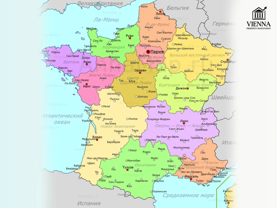 карта франции