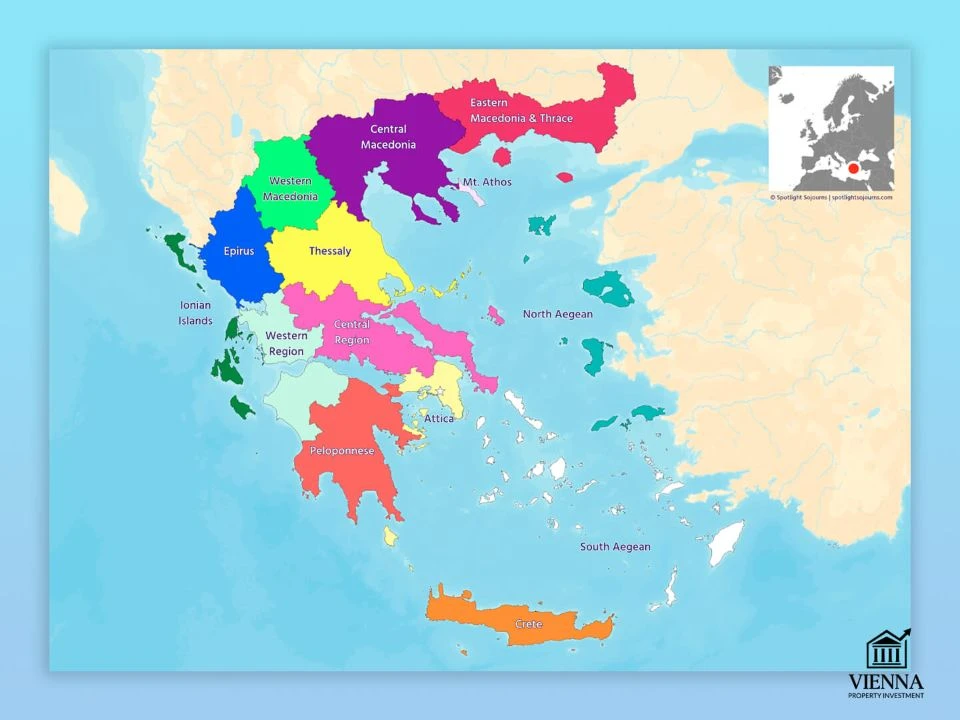 Հունաստանի շրջանների քարտեզ