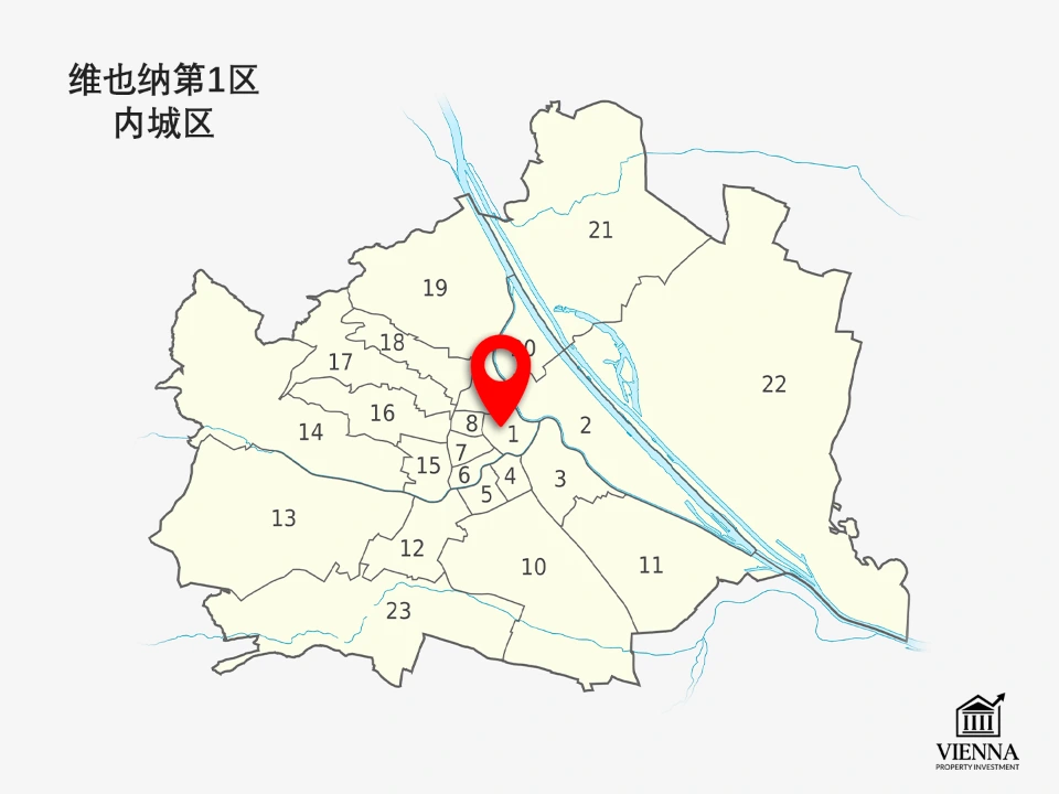 維也納第一區地圖