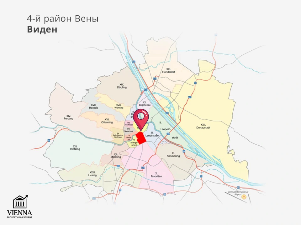 4 район вены виден карта