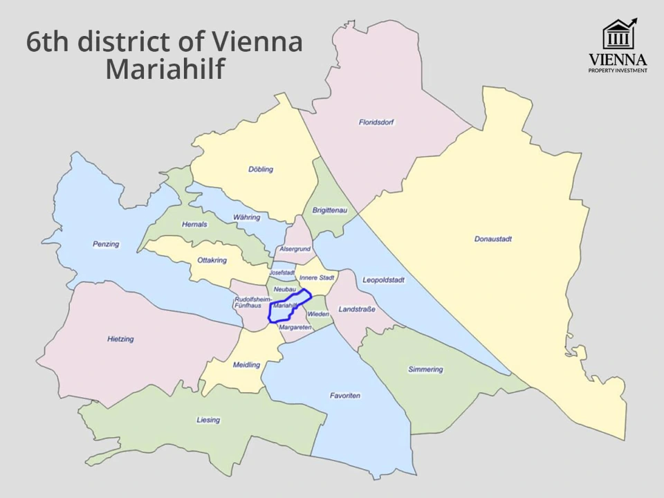 Ноҳияи 6-уми Вена, Мариахилф, дар харита