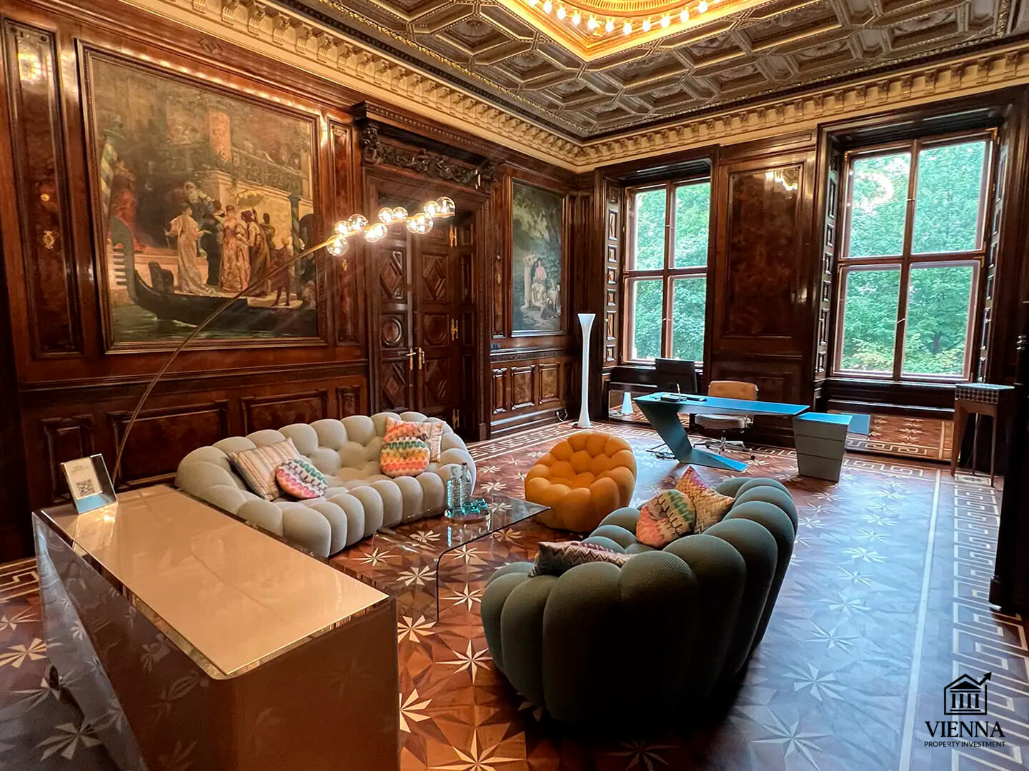 维也纳历史悠久的房地产经典镶木地板