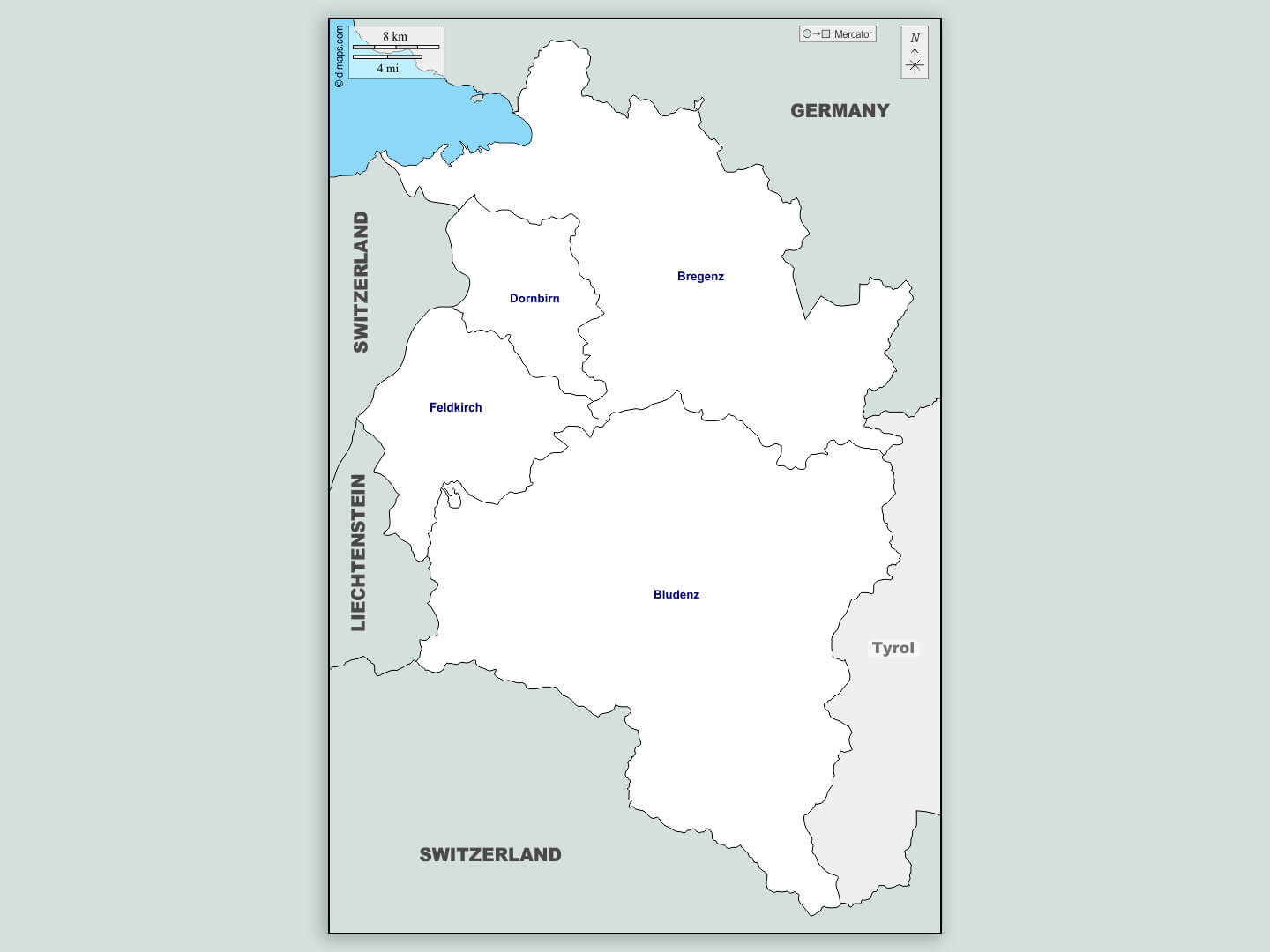 mga distrito ng Vorarlberg