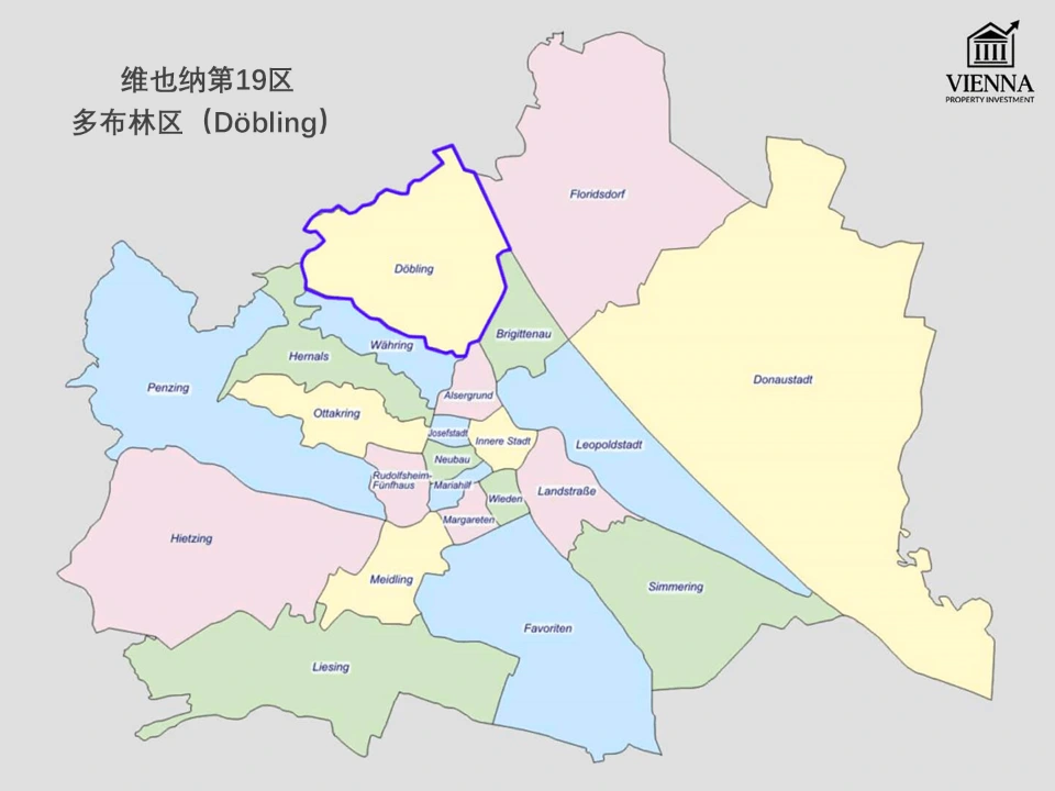 维也纳第19区地图