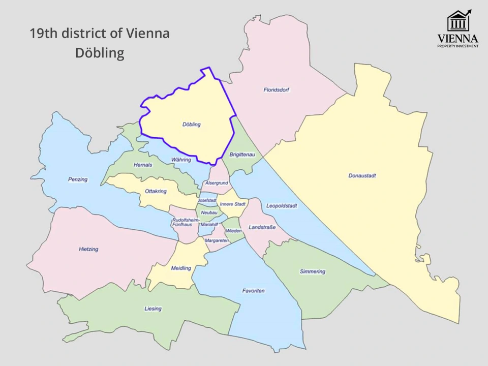 ১৯তম জেলা ভিয়েনা মানচিত্র