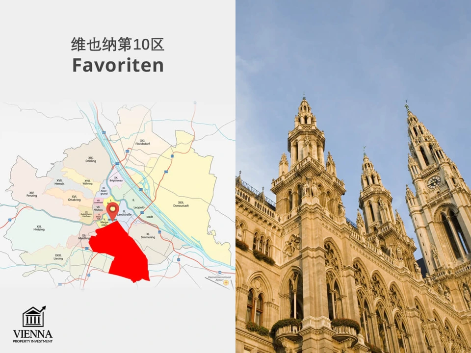 維也納行政區地圖，第十區