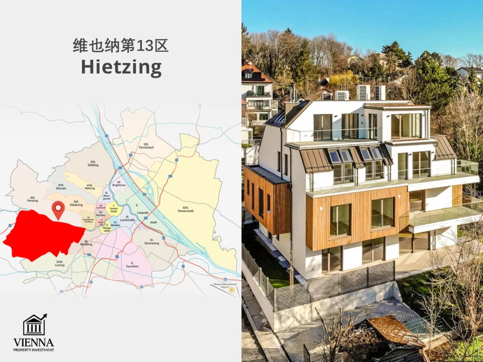 維也納行政區地圖，第13區