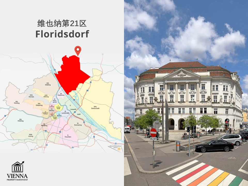 維也納行政區地圖，第21區