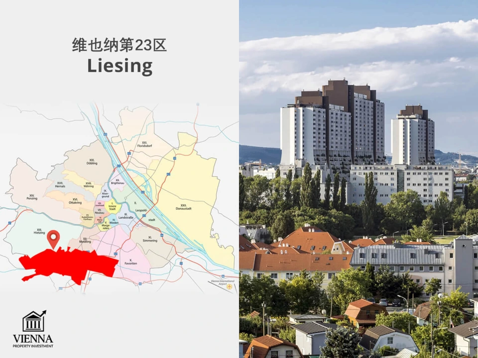 維也納行政區地圖，第23區