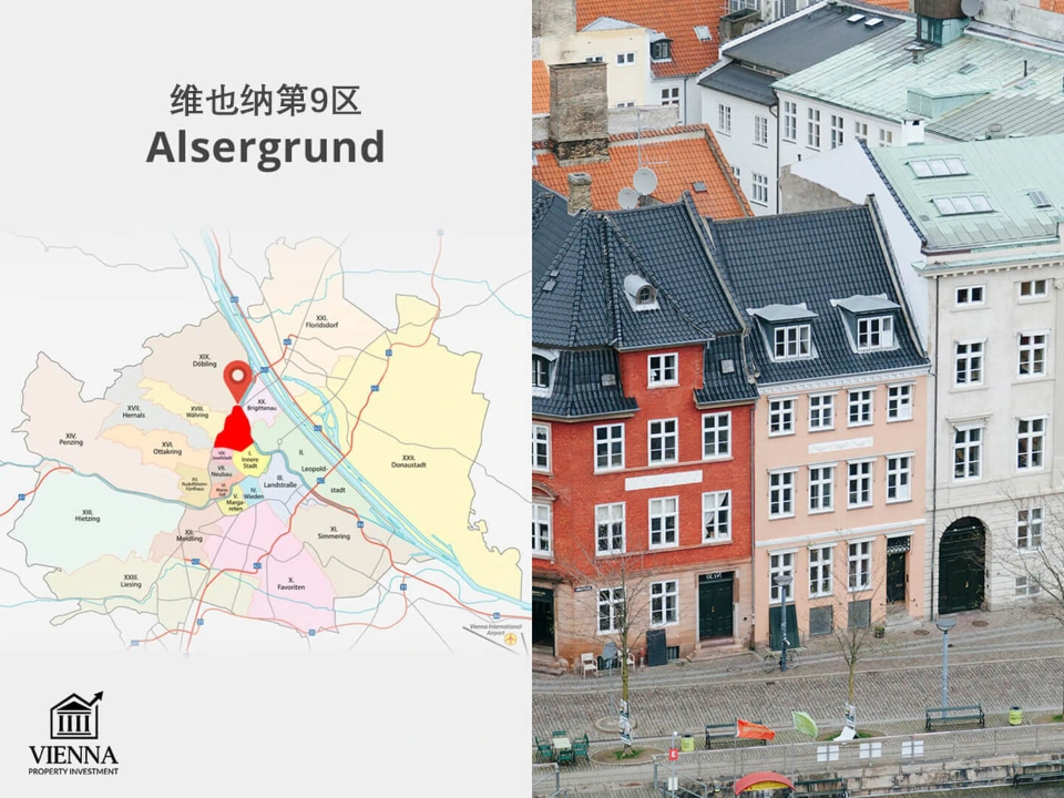 維也納行政區地圖，第九區